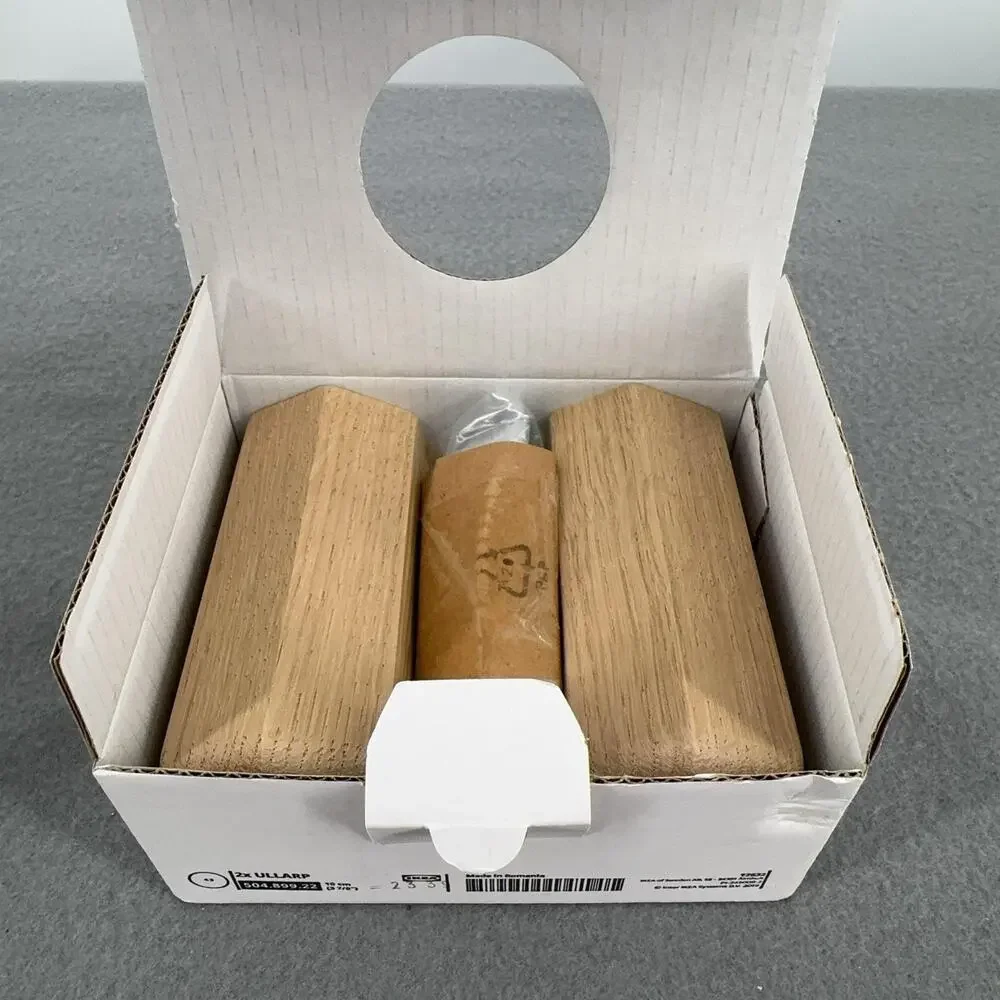 IKEA ULLARP 504.899.22 Oak Legs 3 7/8” BESTA Cabinet Furniture Feet 2 Pack
